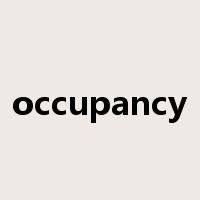 occupancy是什么意思