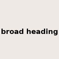 broad heading是什么意思