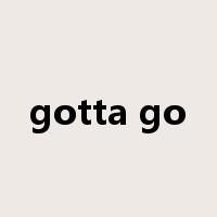 gotta go是什么意思