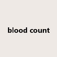 blood count是什么意思