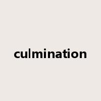 culmination是什么意思