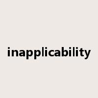 inapplicability是什么意思