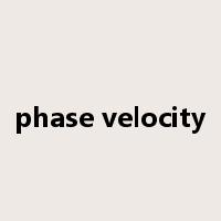 phase velocity是什么意思