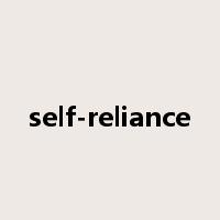 self-reliance是什么意思