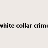 white collar crime是什么意思