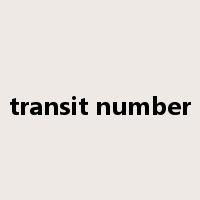transit number是什么意思