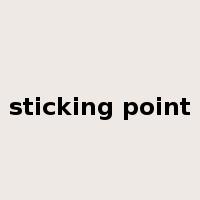 sticking point是什么意思