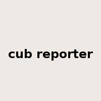 cub reporter是什么意思