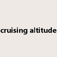 cruising altitude是什么意思