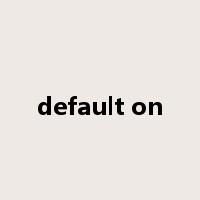 default on是什么意思
