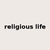 religious life是什么意思