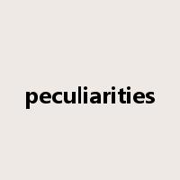 peculiarities是什么意思