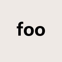 foo是什么意思