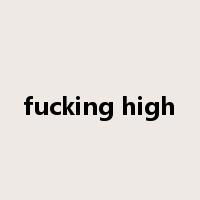 fucking high是什么意思