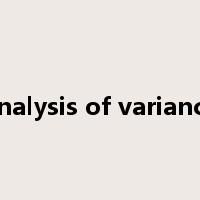 analysis of variance是什么意思