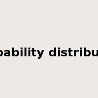 probability distribution是什么意思