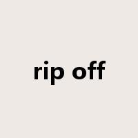 rip off是什么意思