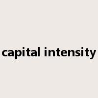 capital intensity是什么意思