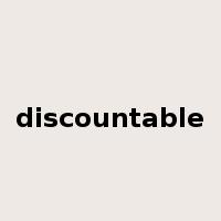 discountable是什么意思