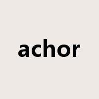 achor是什么意思