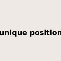 unique position是什么意思
