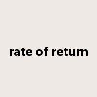 rate of return是什么意思