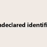 undeclared identifier是什么意思