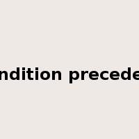 condition precedent是什么意思