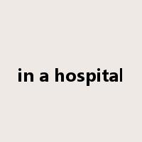 in a hospital是什么意思