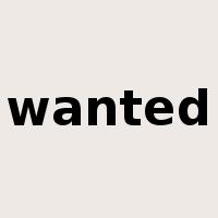 wanted是什么意思