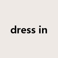 dress in是什么意思