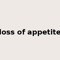 loss of appetite是什么意思