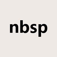 nbsp是什么意思