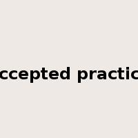 accepted practice是什么意思