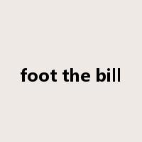 foot the bill是什么意思