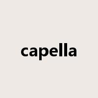 capella是什么意思