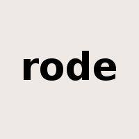 rode是什么意思