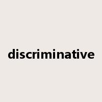 discriminative是什么意思