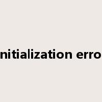 initialization error是什么意思