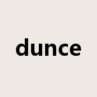 dunce是什么意思