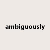 ambiguously是什么意思
