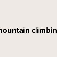 mountain climbing是什么意思