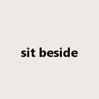 sit beside是什么意思