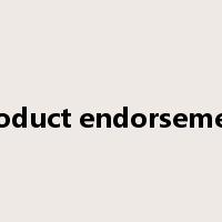 product endorsement是什么意思