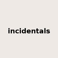 incidentals是什么意思