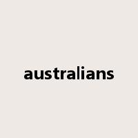 australians是什么意思