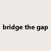 bridge the gap是什么意思