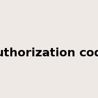 authorization code是什么意思