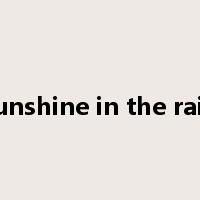 sunshine in the rain是什么意思