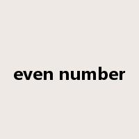 even number是什么意思